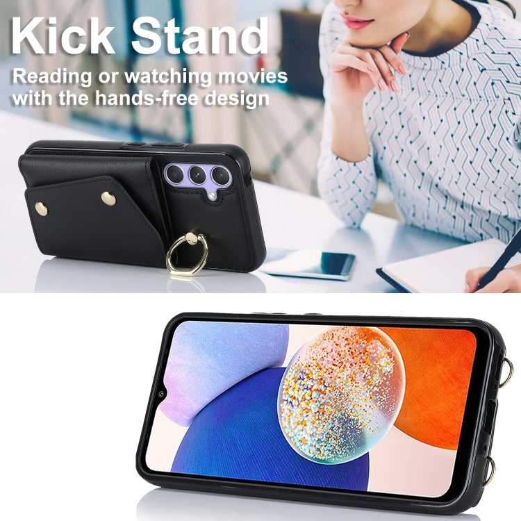 Étui portefeuille zippé avec double cordon pour Samsung Galaxy A14 5G/4G, Samsung Galaxy A54 5G, Samsung Galaxy S23 Ultra 5G et Samsung Galaxy S23 5G