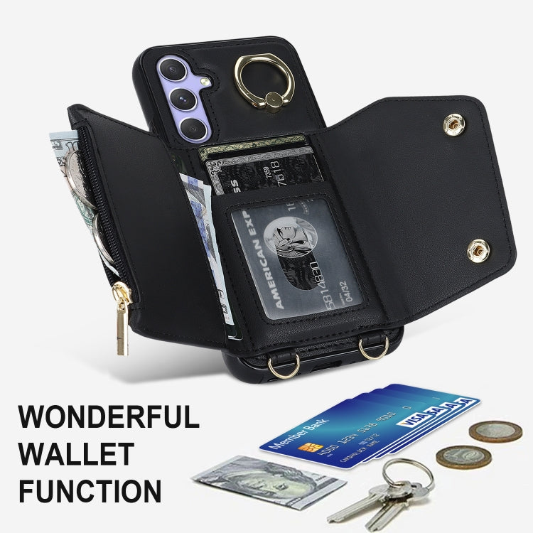 Étui portefeuille zippé avec double cordon pour Samsung Galaxy A14 5G/4G, Samsung Galaxy A54 5G, Samsung Galaxy S23 Ultra 5G et Samsung Galaxy S23 5G