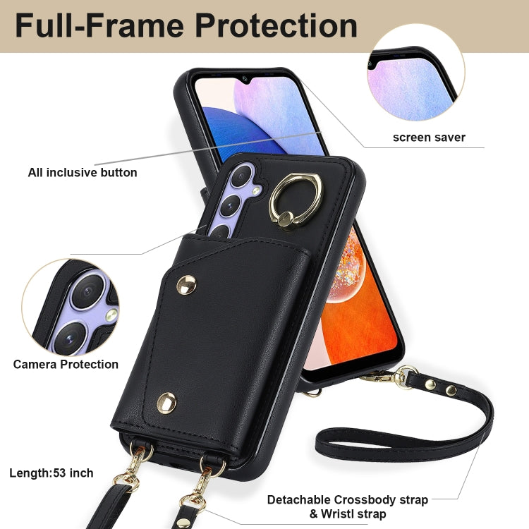 Étui portefeuille zippé avec double cordon pour Samsung Galaxy A14 5G/4G, Samsung Galaxy A54 5G, Samsung Galaxy S23 Ultra 5G et Samsung Galaxy S23 5G