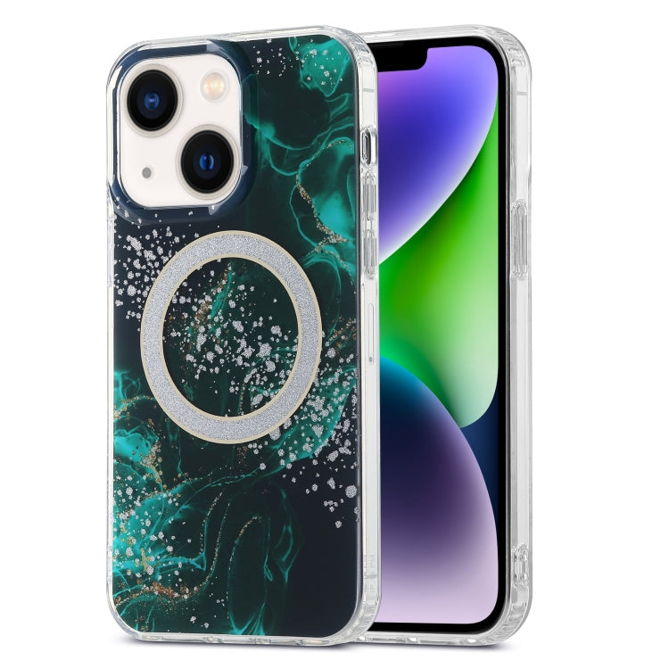 Dual-side IMD Marble Magsafe Phone Case, For iPhone 15 Pro Max, For iPhone 14, For iPhone 15 Pro