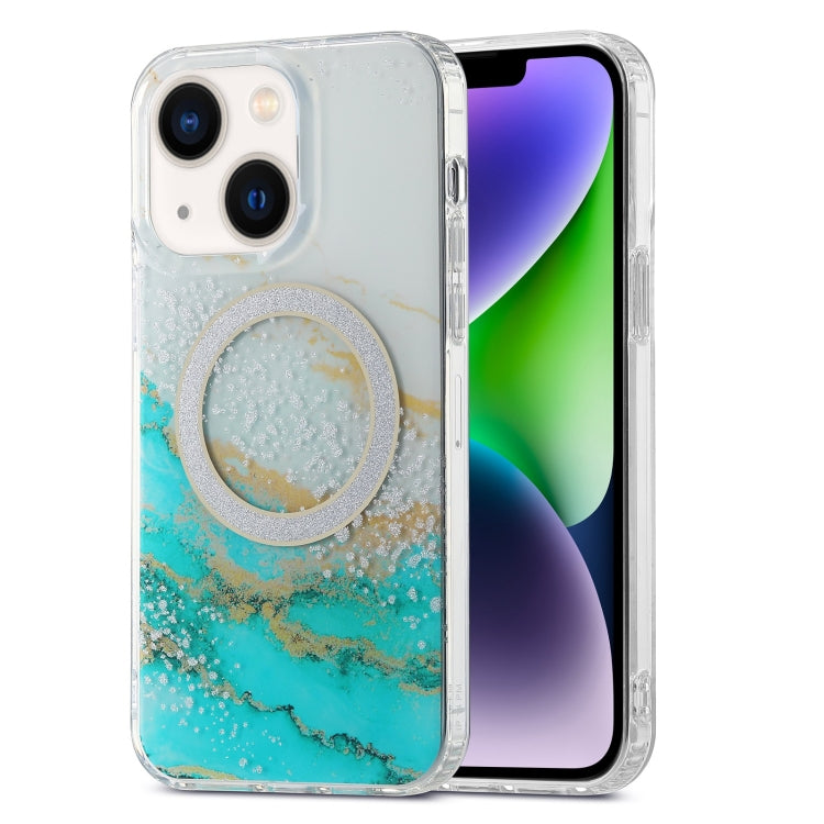 Dual-side IMD Marble Magsafe Phone Case, For iPhone 15 Pro Max, For iPhone 14, For iPhone 15 Pro