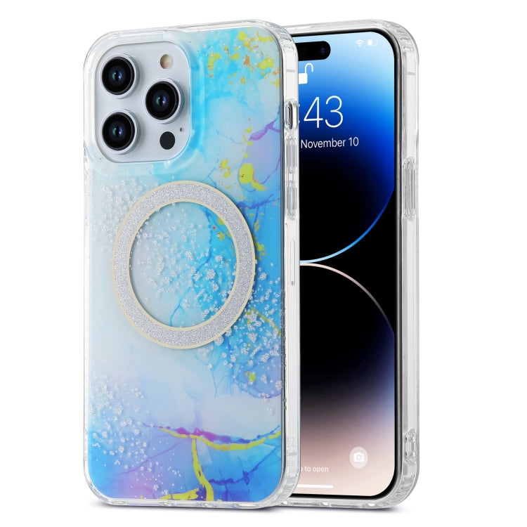 Dual-side IMD Marble Magsafe Phone Case, For iPhone 14 Pro, For iPhone 15 Plus, For iPhone 14 Pro Max