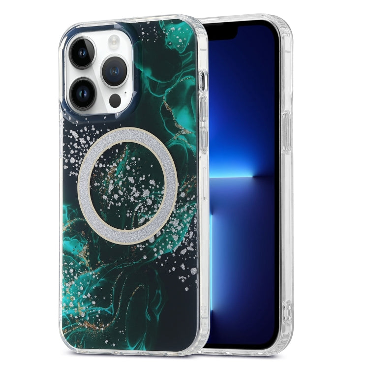 Dual-side IMD Marble Magsafe Phone Case, For iPhone 13 Pro Max, For iPhone 15, For iPhone 13 Pro