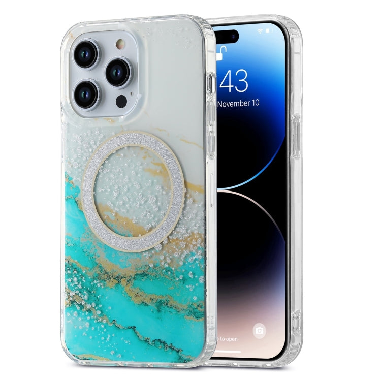 Dual-side IMD Marble Magsafe Phone Case, For iPhone 15 Pro Max, For iPhone 14, For iPhone 15 Pro