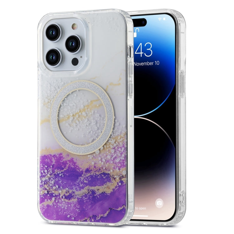 Dual-side IMD Marble Magsafe Phone Case, For iPhone 15 Pro Max, For iPhone 14, For iPhone 15 Pro