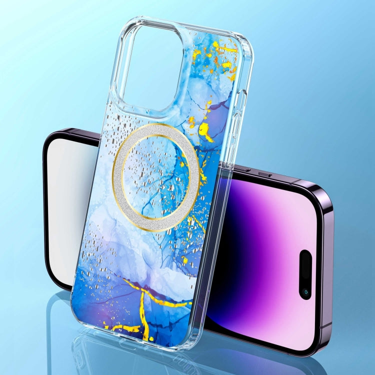 Dual-side IMD Marble Magsafe Phone Case, For iPhone 13 Pro Max, For iPhone 15, For iPhone 13 Pro