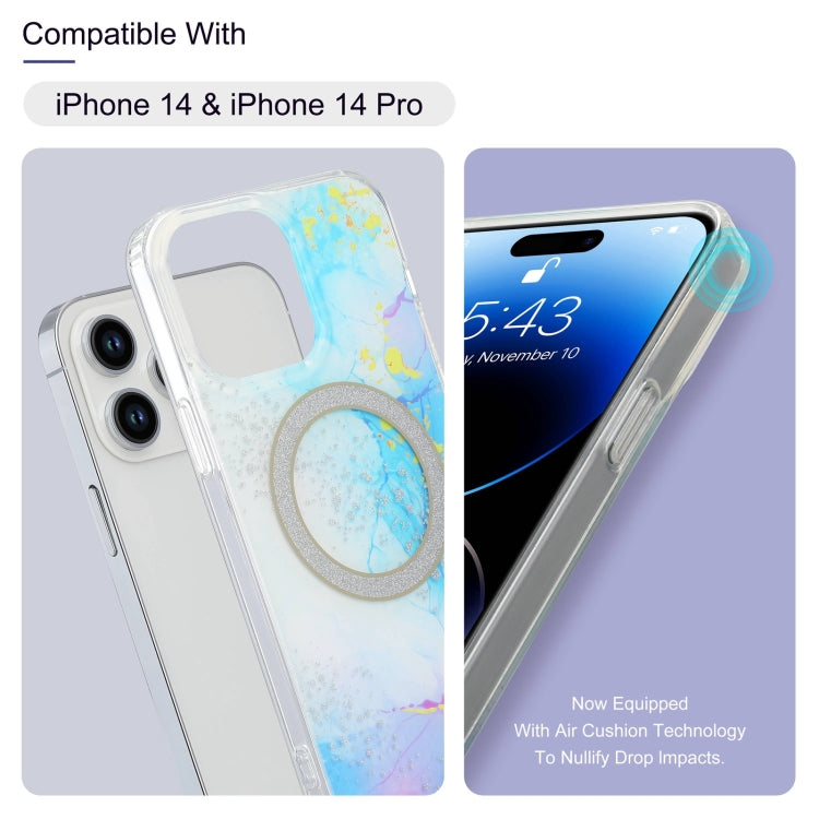 Dual-side IMD Marble Magsafe Phone Case, For iPhone 14 Pro, For iPhone 15 Plus, For iPhone 14 Pro Max