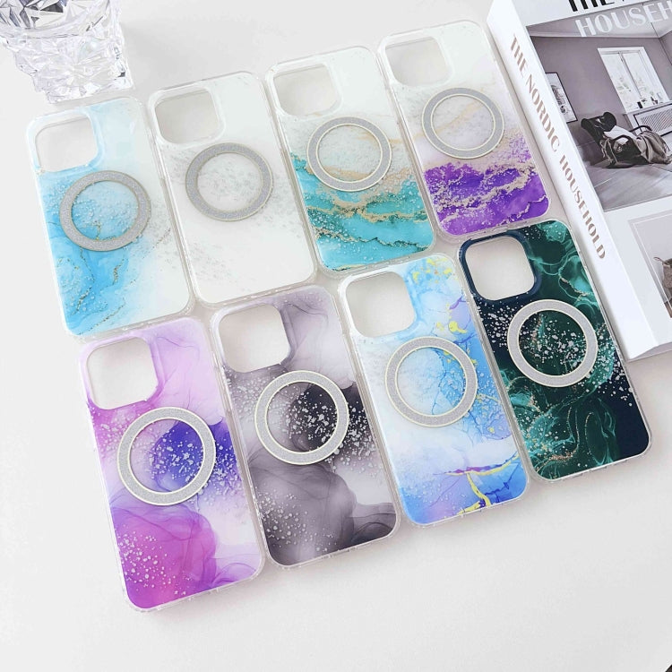 Dual-side IMD Marble Magsafe Phone Case, For iPhone 15 Pro Max, For iPhone 14, For iPhone 15 Pro