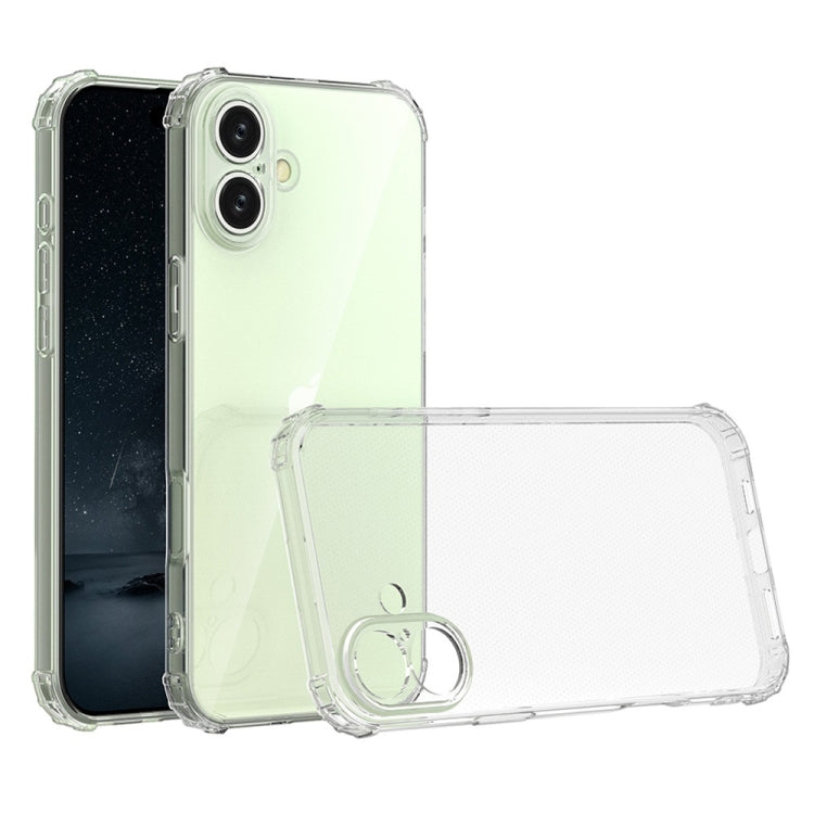 Four-Corner Shockproof Clear TPU Phone Case, For iPhone 18 Pro, For iPhone 18 Pro Max, For iPhone 17 Pro Max, For iPhone 17 Pro, For iPhone 17, For iPhone 17 Air, For iPhone 16 Pro Max, For iPhone 16 Pro, For iPhone 16 Plus, For iPhone 16              ...