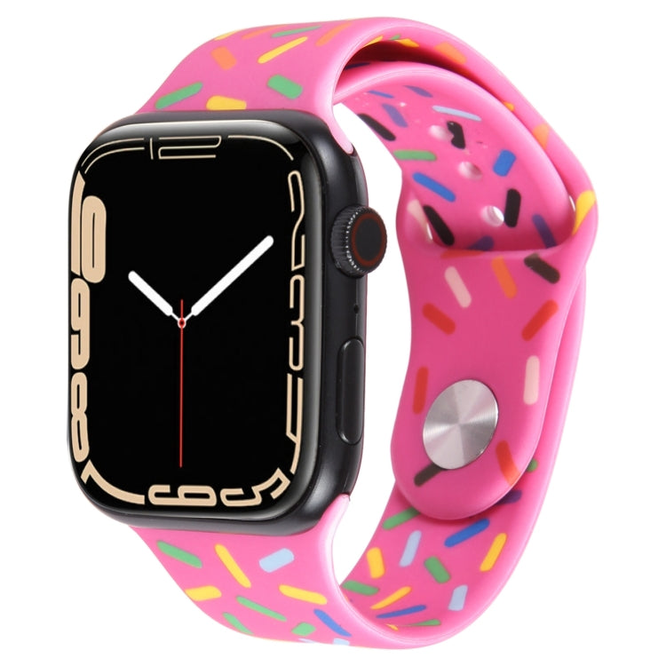 Rainbow Raindrops Silicone Watch Band, For Apple Watch SE 40mm, For Apple Watch SE 44mm