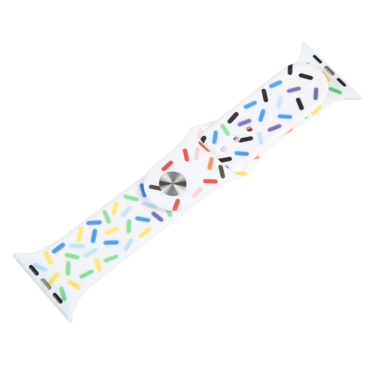 Rainbow Raindrops Silicone Watch Band, For Apple Watch 4 44mm, For Apple Watch 4 40mm