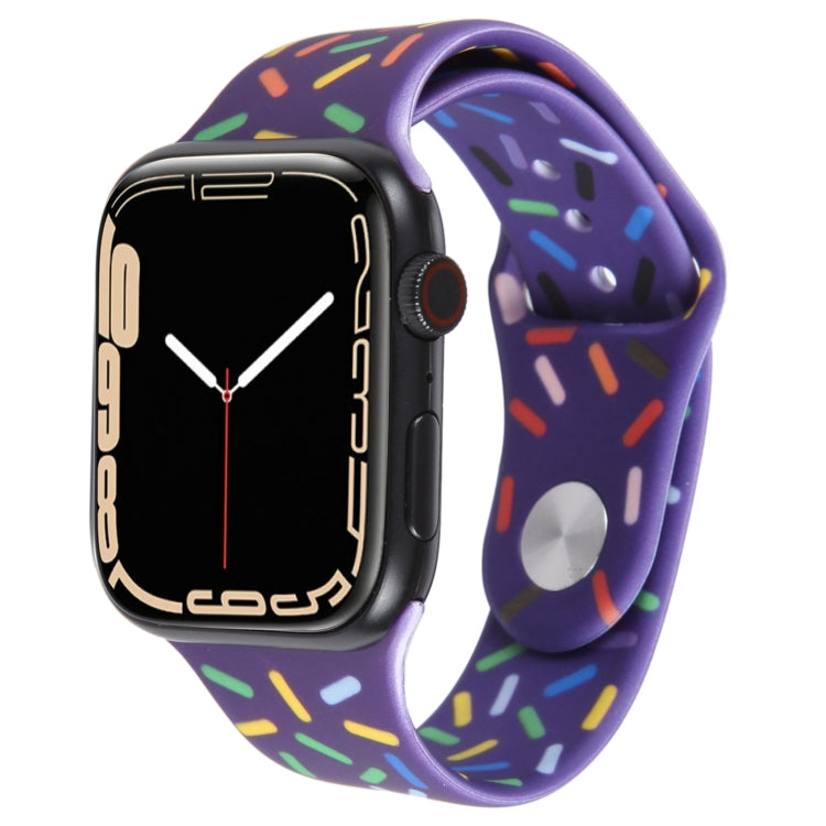Rainbow Raindrops Silicone Watch Band, For Apple Watch 3 38mm, For Apple Watch 3 42mm