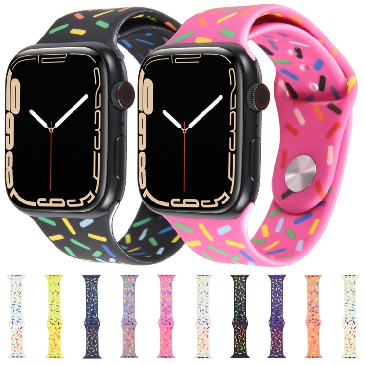 Rainbow Raindrops Silicone Watch Band, For Apple Watch SE 2023 44mm, For Apple Watch Ultra 49mm
