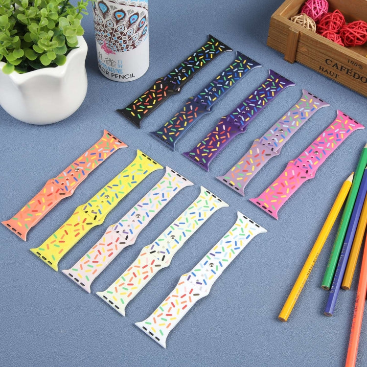 Rainbow Raindrops Silicone Watch Band, For Apple Watch SE 2023 44mm, For Apple Watch Ultra 49mm