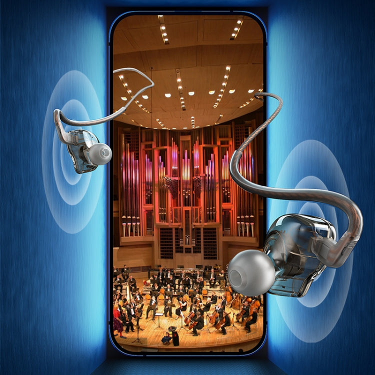 WK YC08 8 Pin Transparent Music Call Wired Earphone, Length: 1.2m, 8 Pin