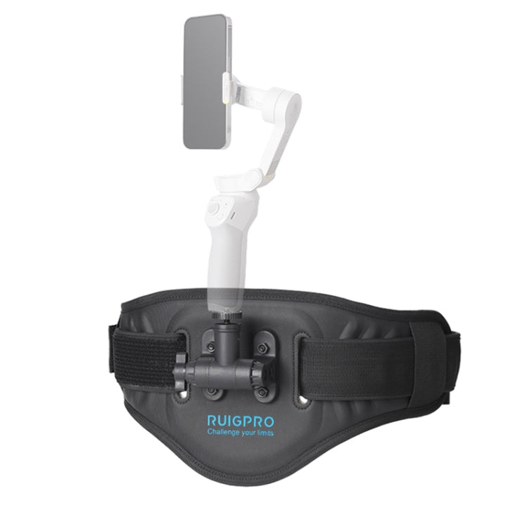 RUIGPRO Waist Belt Mount Strap, For Phone Gimbal Stabilizer, With Action Cameras Adapter, With Phone Clamp, With Phone Clamp & Selfie Stick, With Adapter & Selfie Stick