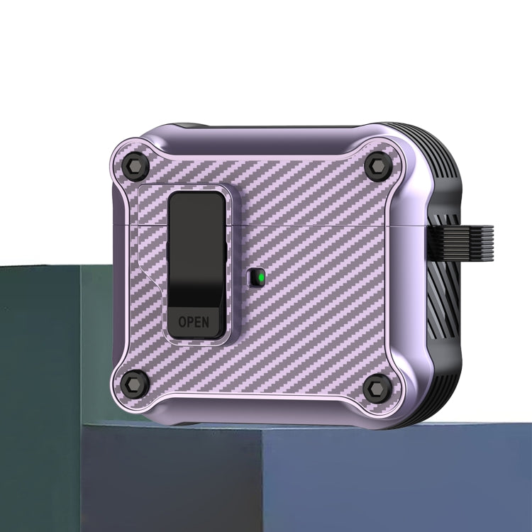 Carbon Fiber Magnetic Automatic Switch Earphone Protective Case, For AirPods 4, For AirPods Pro 2, For AirPods 3, For AirPods Pro