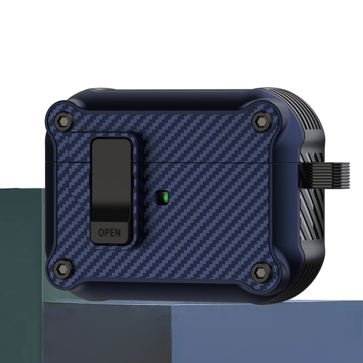 Étui de protection pour écouteurs à interrupteur automatique magnétique en fibre de carbone