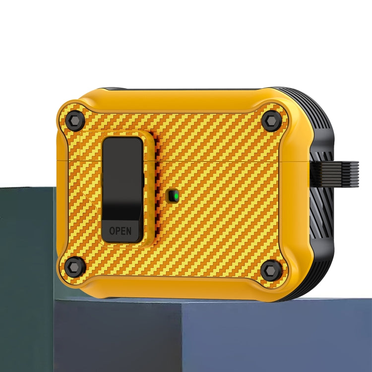 Étui de protection pour écouteurs à interrupteur automatique magnétique en fibre de carbone