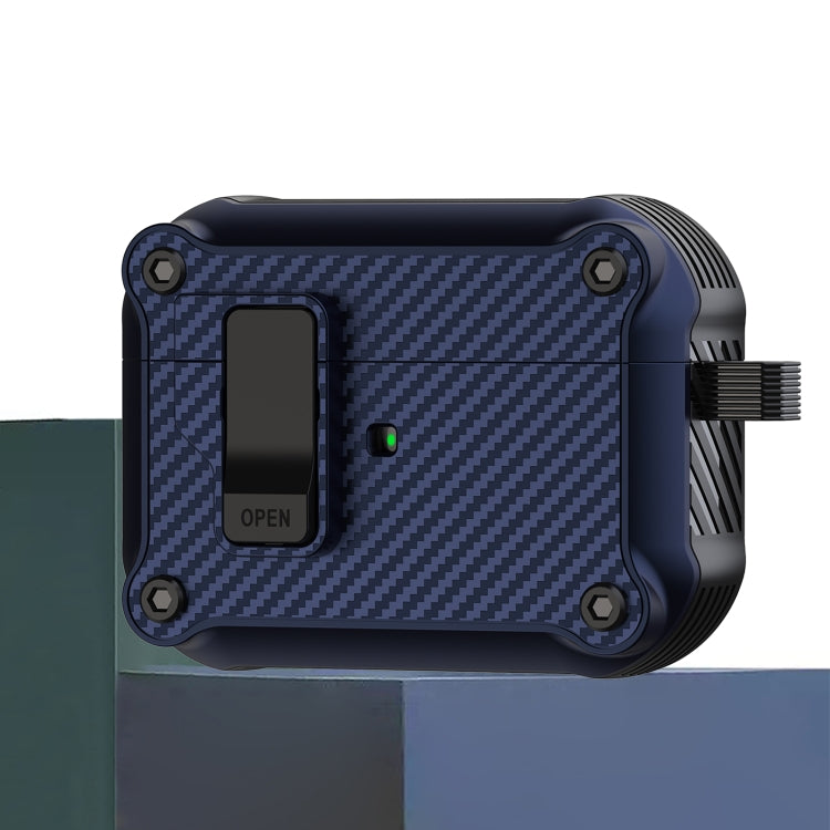Étui de protection pour écouteurs à interrupteur automatique magnétique en fibre de carbone