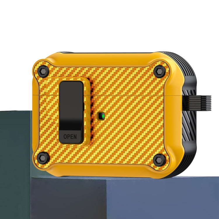 Étui de protection pour écouteurs à interrupteur automatique magnétique en fibre de carbone