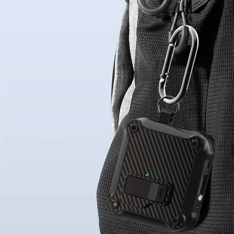 Carbon Fiber Magnetic Automatic Switch Earphone Protective Case, For AirPods 4, For AirPods Pro 2, For AirPods 3, For AirPods Pro