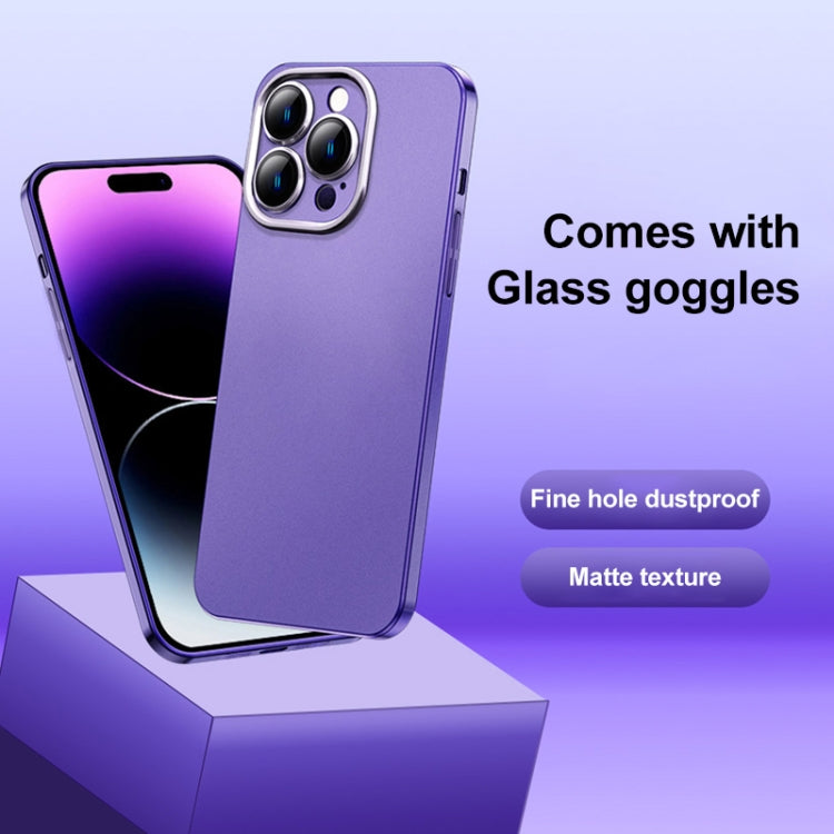 Frosted Metal Material Phone Case with Lens Protection, For iPhone 14, For iPhone 13 Pro Max