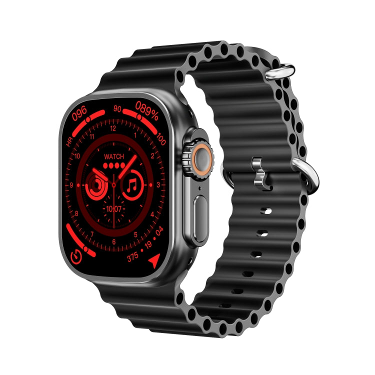 WS-E9 Ultra 2.2 inch IP67 Waterproof Metal Buckle Ocean Silicone Band Smart Watch, Support Heart Rate / NFC, Metal Buckle Ocean Silicone Band (Black), Metal Buckle Ocean Silicone Band (Orange), Metal Buckle Ocean Silicone Band (Blue)�������������������...