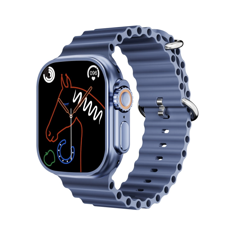 WS-E9 Ultra 2.2 inch IP67 Waterproof Metal Buckle Ocean Silicone Band Smart Watch, Support Heart Rate / NFC, Metal Buckle Ocean Silicone Band (Black), Metal Buckle Ocean Silicone Band (Orange), Metal Buckle Ocean Silicone Band (Blue)�������������������...