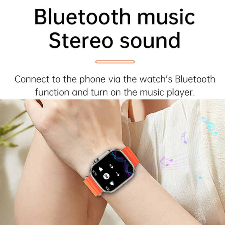 WS-E9 Ultra 2.2 inch IP67 Waterproof Metal Buckle Ocean Silicone Band Smart Watch, Support Heart Rate / NFC, Metal Buckle Ocean Silicone Band (Black), Metal Buckle Ocean Silicone Band (Orange), Metal Buckle Ocean Silicone Band (Blue)�������������������...