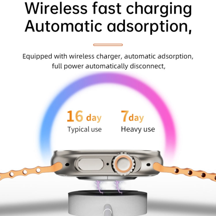 WS-E9 Ultra 2.2 inch IP67 Waterproof Metal Buckle Ocean Silicone Band Smart Watch, Support Heart Rate / NFC, Metal Buckle Ocean Silicone Band (Black), Metal Buckle Ocean Silicone Band (Orange), Metal Buckle Ocean Silicone Band (Blue)�������������������...