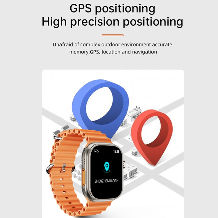 WS-E9 Ultra 2.2 inch IP67 Waterproof Metal Buckle Ocean Silicone Band Smart Watch, Support Heart Rate / NFC, Metal Buckle Ocean Silicone Band (Black), Metal Buckle Ocean Silicone Band (Orange), Metal Buckle Ocean Silicone Band (Blue)�������������������...