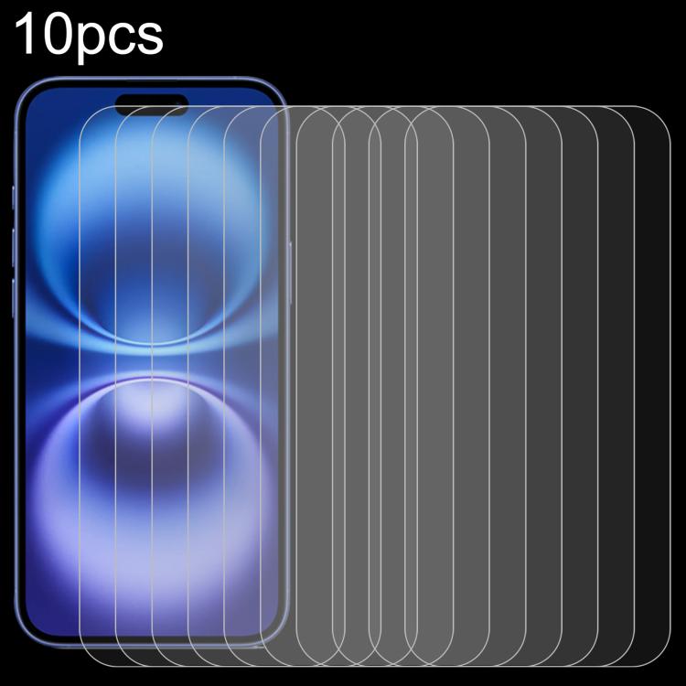 10pcs 0.26mm 9H 2.5D High Aluminum Tempered Glass Film, For iPhone 18 Pro / 17 Pro / 17, For iPhone 18 Pro Max / 17 Pro Max, For iPhone Air, For iPhone 16 Pro Max, For iPhone 16 Pro, For iPhone 16 Plus, For iPhone 16, For iPhone 15 Plus / 15 Pro Max   ...