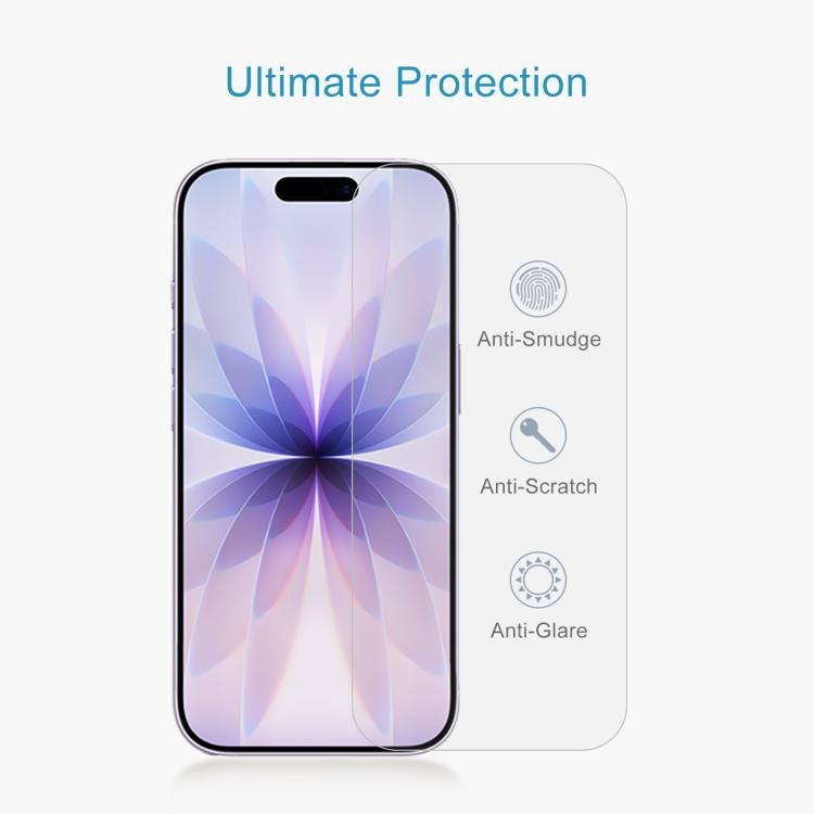 10pcs 0.26mm 9H 2.5D High Aluminum Tempered Glass Film, For iPhone 18 Pro / 17 Pro / 17, For iPhone 18 Pro Max / 17 Pro Max, For iPhone Air, For iPhone 16 Pro Max, For iPhone 16 Pro, For iPhone 16 Plus, For iPhone 16, For iPhone 15 Plus / 15 Pro Max   ...