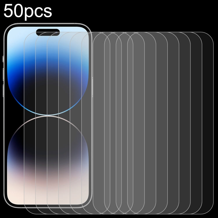 50pcs 0.26mm 9H 2.5D High Aluminum Tempered Glass Film, For iPhone 18 Pro / 17 Pro / 17, For iPhone 18 Pro Max / 17 Pro Max, For iPhone Air, For iPhone 16 Pro Max, For iPhone 16 Pro, For iPhone 16 Plus, For iPhone 16, For iPhone 15 Plus / 15 Pro Max   ...