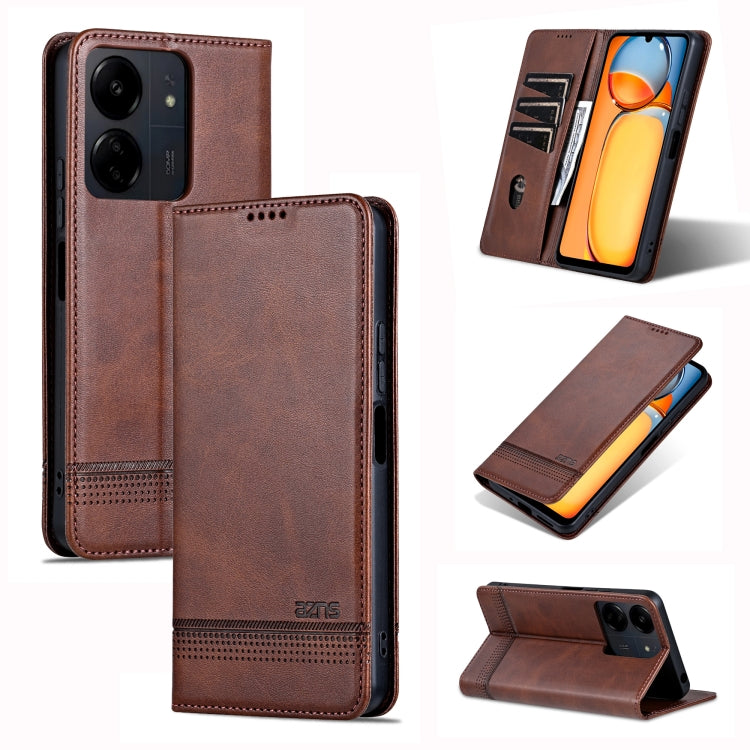 AZNS Magnetic Calf Texture Flip Leather Phone Case
