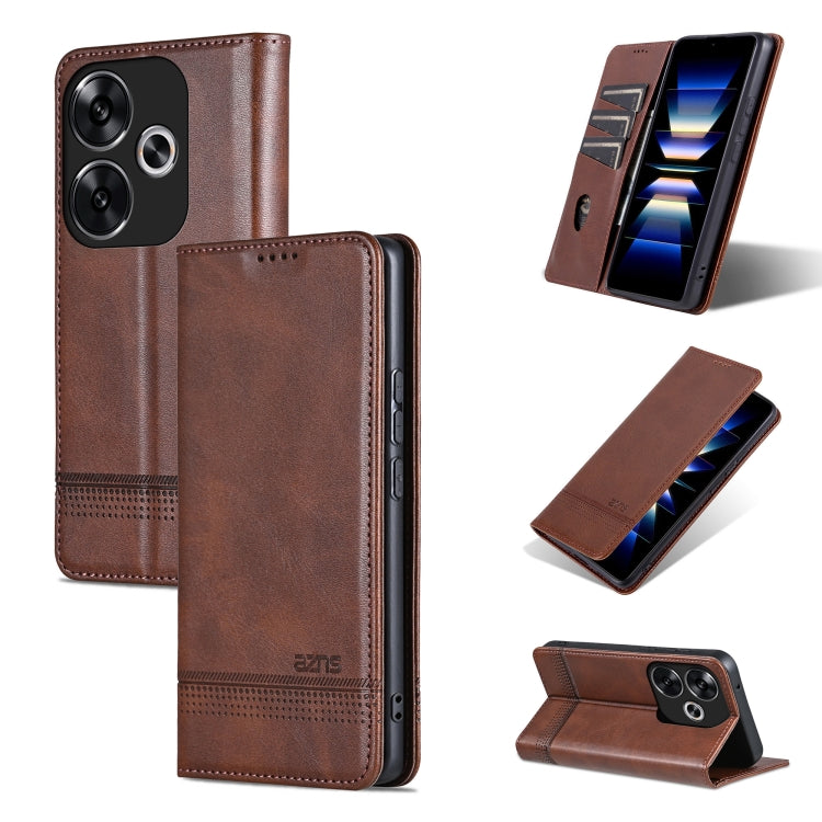 AZNS Magnetic Calf Texture Flip Leather Phone Case