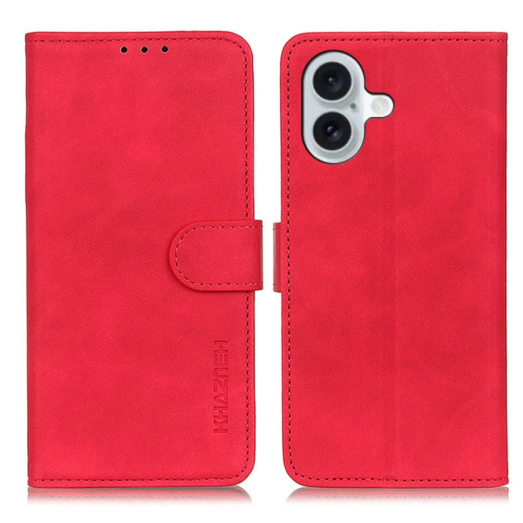 KHAZNEH Retro Texture Leather Phone Case, For iPhone 15 Pro, For iPhone 15 Plus, For iPhone 15