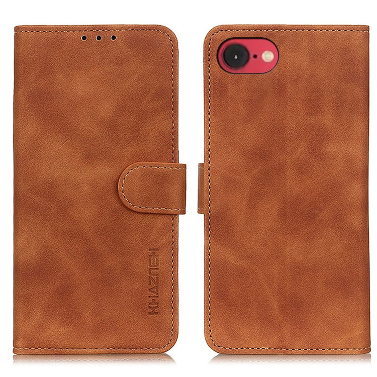 KHAZNEH Retro Texture Leather Phone Case, For iPhone 16 Pro Max, For iPhone 16 Pro, For iPhone 16 Plus, For iPhone 16, iPhone 16e, For iPhone 15 Pro Max