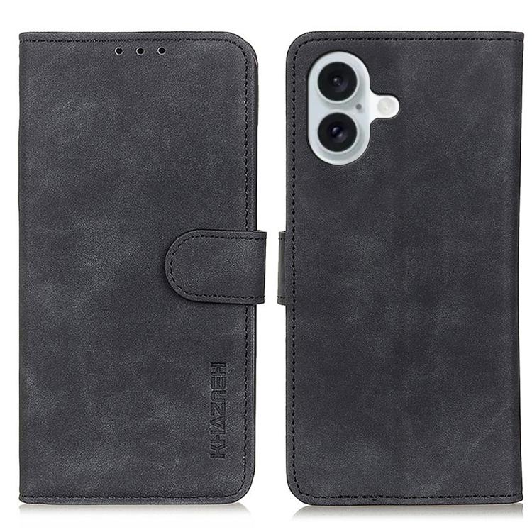 KHAZNEH Retro Texture Leather Phone Case, For iPhone 16 Pro Max, For iPhone 16 Pro, For iPhone 16 Plus, For iPhone 16, iPhone 16e, For iPhone 15 Pro Max