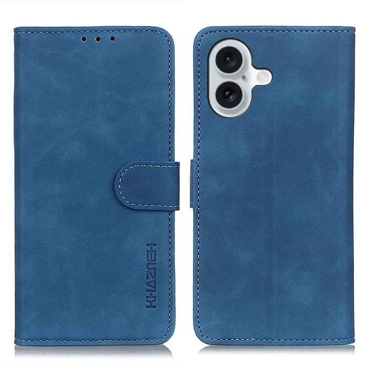 KHAZNEH Retro Texture Leather Phone Case, For iPhone 16 Pro Max, For iPhone 16 Pro, For iPhone 16 Plus, For iPhone 16, iPhone 16e, For iPhone 15 Pro Max