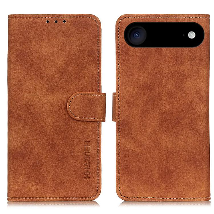 KHAZNEH Retro Texture Leather Phone Case, For iPhone 16 Pro Max, For iPhone 16 Pro, For iPhone 16 Plus, For iPhone 16, iPhone 16e, For iPhone 15 Pro Max