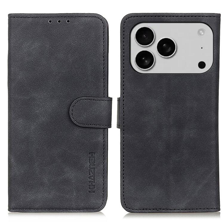 KHAZNEH Retro Texture Leather Phone Case, For iPhone 16 Pro Max, For iPhone 16 Pro, For iPhone 16 Plus, For iPhone 16, iPhone 16e, For iPhone 15 Pro Max