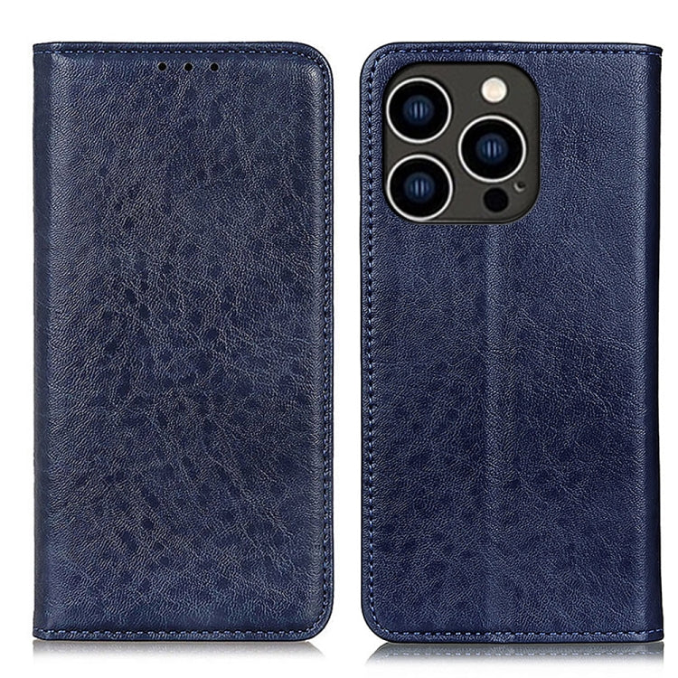 Magnetic Crazy Horse Texture Horizontal Flip Leather Phone Case, For iPhone 16 Pro Max, For iPhone 16 Pro, For iPhone 15 Pro Max, For iPhone 15 Pro, For iPhone 15 Plus, For iPhone 15