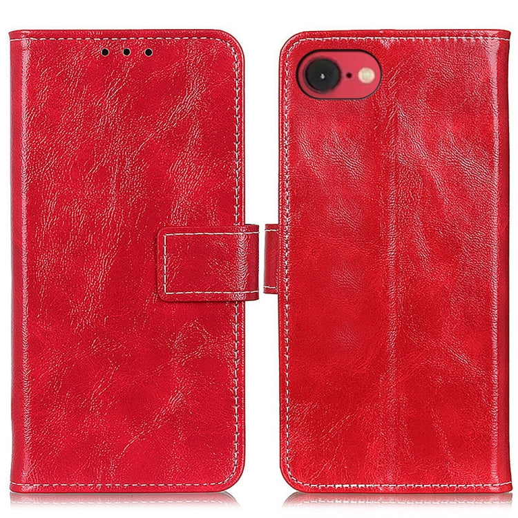 Retro Crazy Horse Texture Horizontal Flip Leather Phone Case, For iPhone 16 Pro Max, For iPhone 16 Pro, For iPhone 16 Plus, For iPhone 16