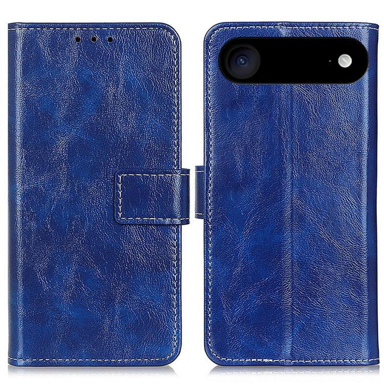 Retro Crazy Horse Texture Horizontal Flip Leather Phone Case, For iPhone 16 Pro Max, For iPhone 16 Pro, For iPhone 16 Plus, For iPhone 16