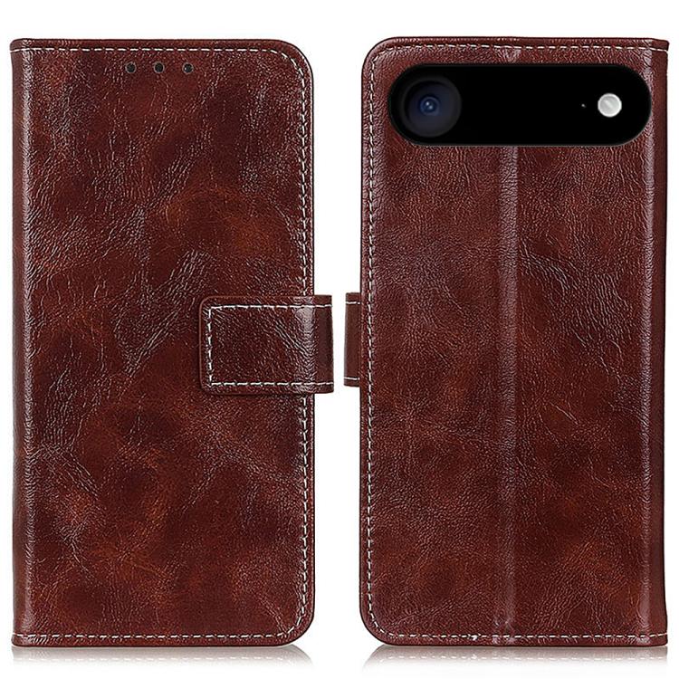 Retro Crazy Horse Texture Horizontal Flip Leather Phone Case, For iPhone 16 Pro Max, For iPhone 16 Pro, For iPhone 16 Plus, For iPhone 16