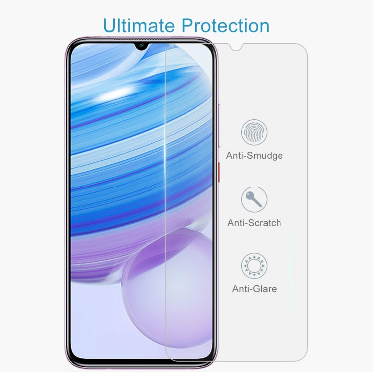 For Xiaomi Redmi 10X 4G Half-screen Transparent Tempered Glass Film