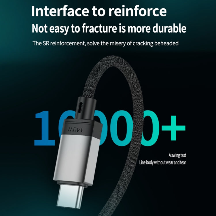 Câble de charge magnétique Type-C vers Magsafe 3 140 W, argent, bleu
