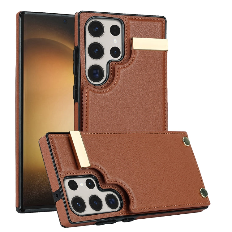 Metal Buckle Card Slots Phone Case, For Samsung Galaxy S23 Ultra 5G, For Samsung Galaxy S22 Ultra 5G, For Samsung Galaxy Note20 Ultra